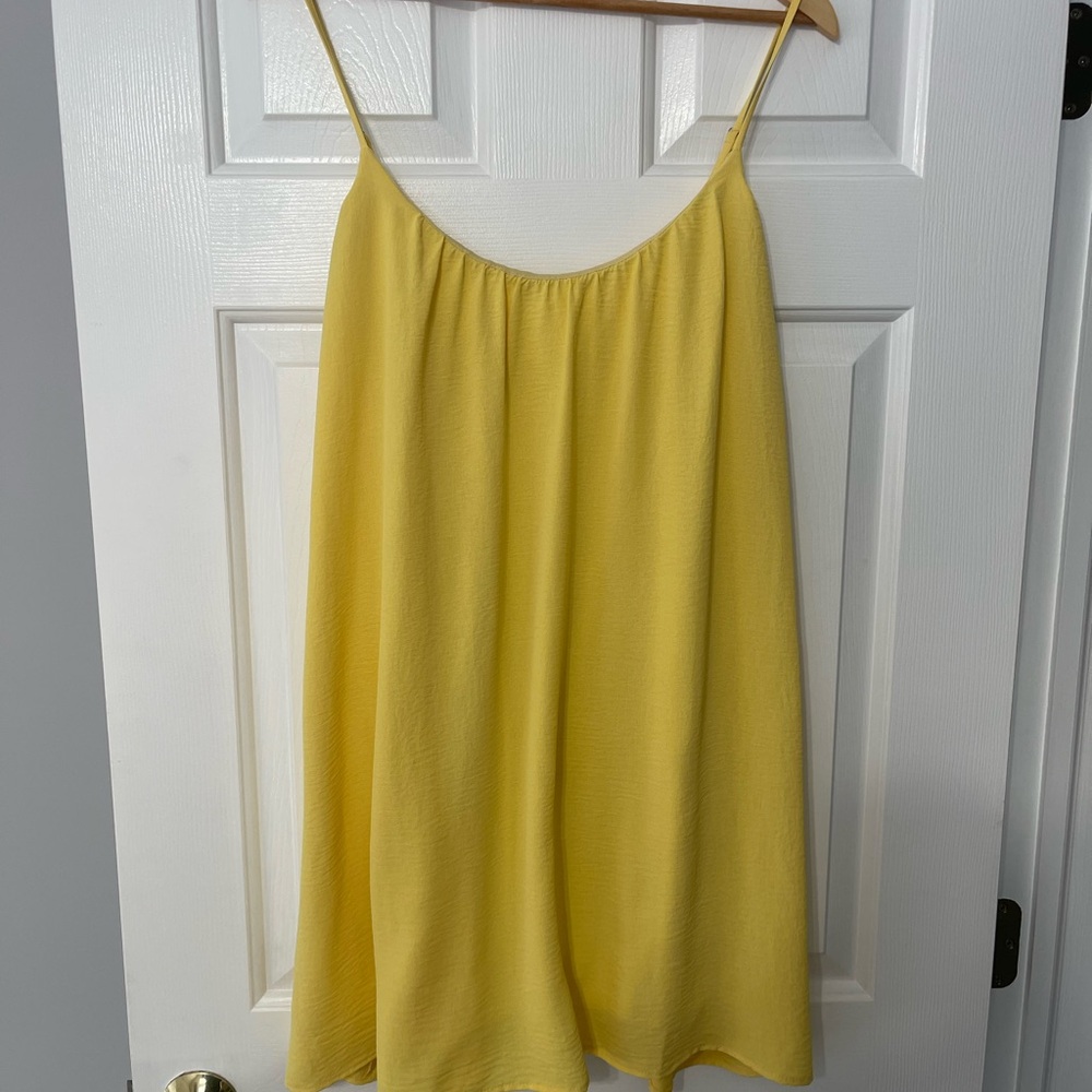 Fantastic Fawn Yellow Slip Midi Dress